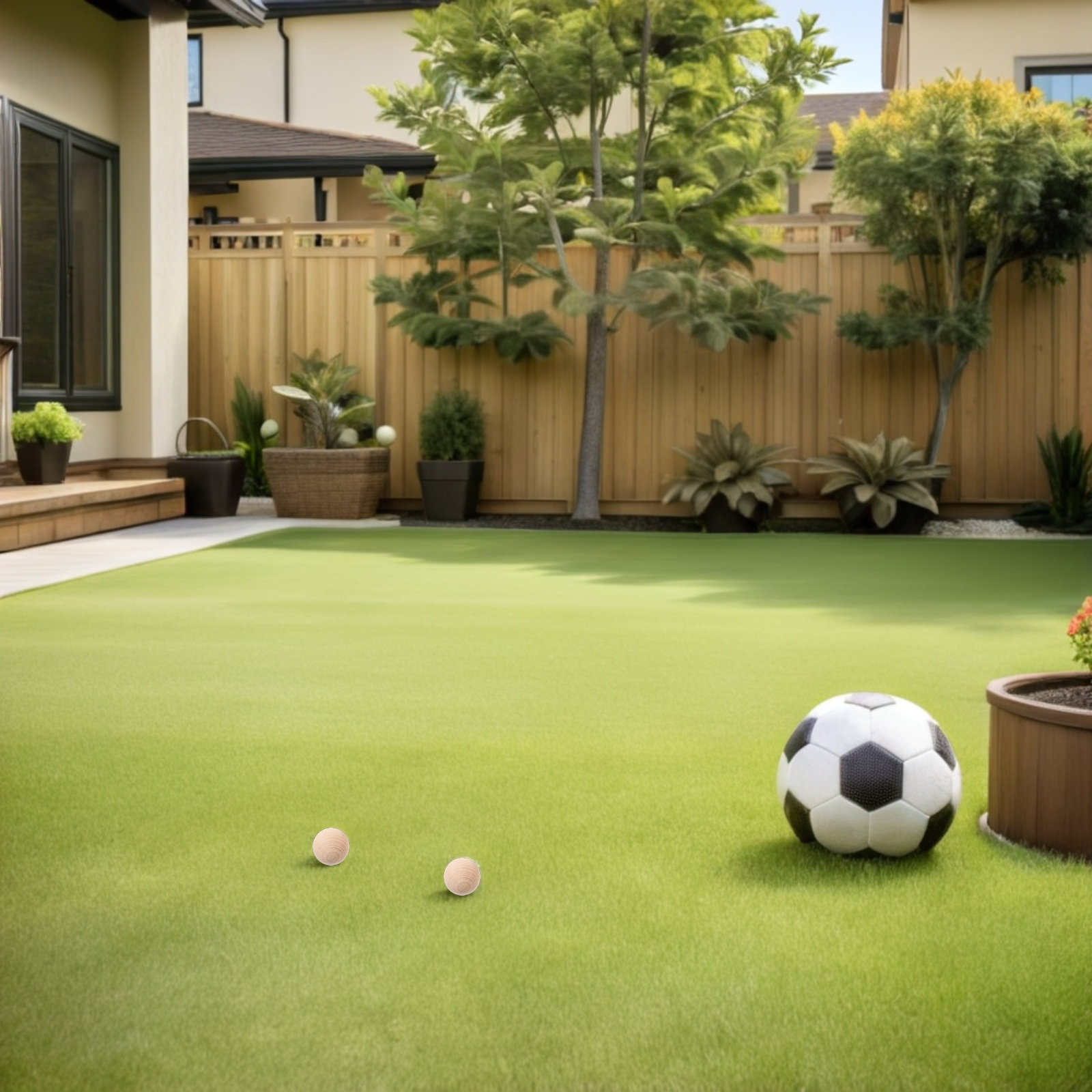 Croquet Set Lawn - 4 balles de croquet en bois