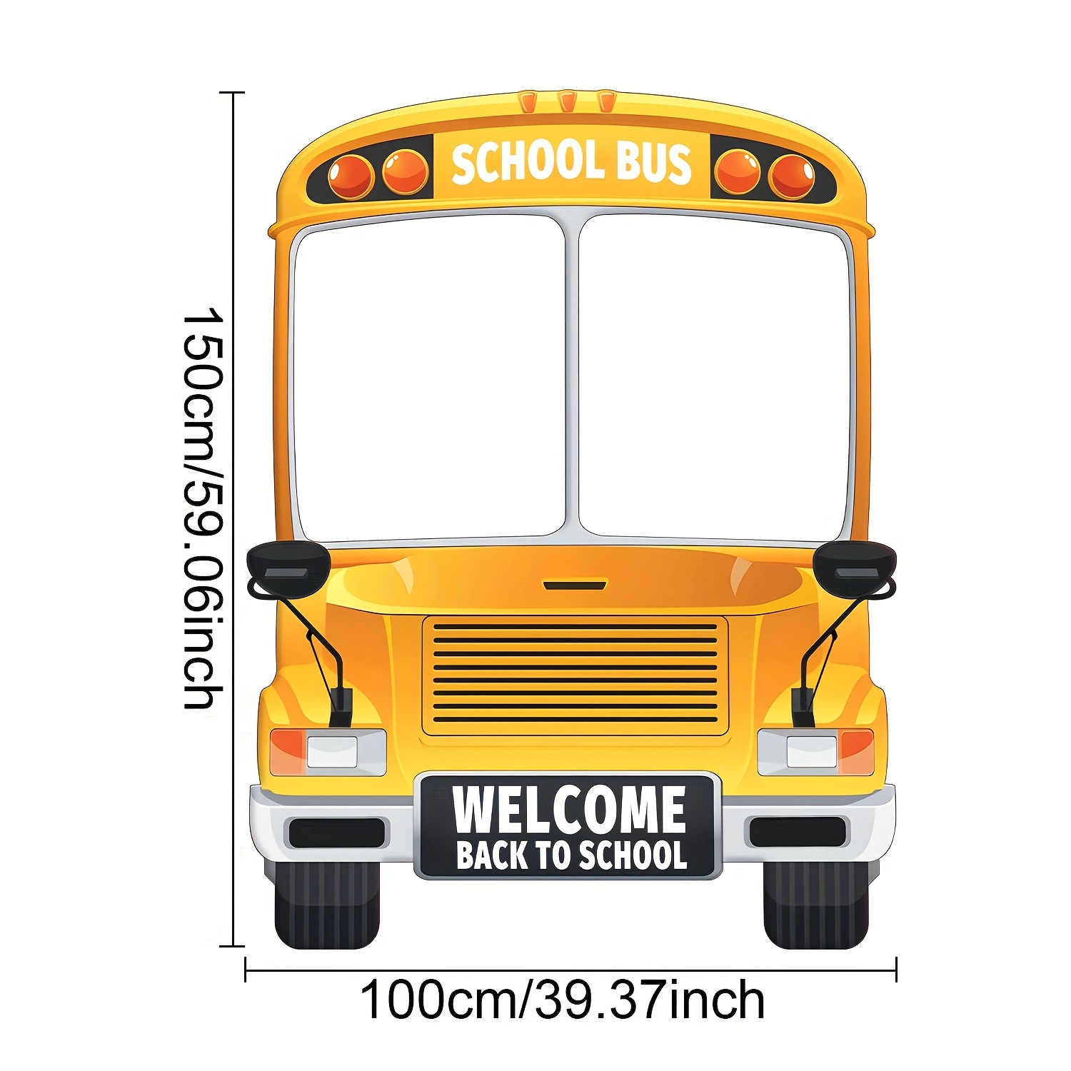 Party Games Bus - Bannière plate 2D en polyester pour