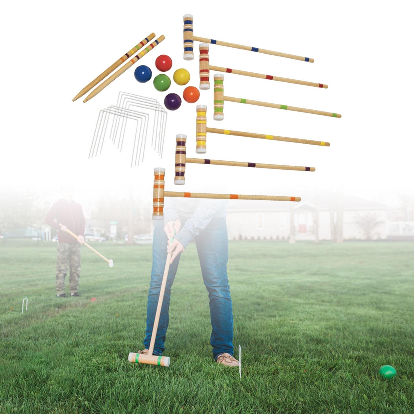 Croquet Set Lawn - Ensemble de croquet pour six joueurs,