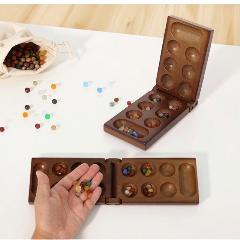Party Games Board Game - Jeu d'échecs africain Mancala ancien, jeu