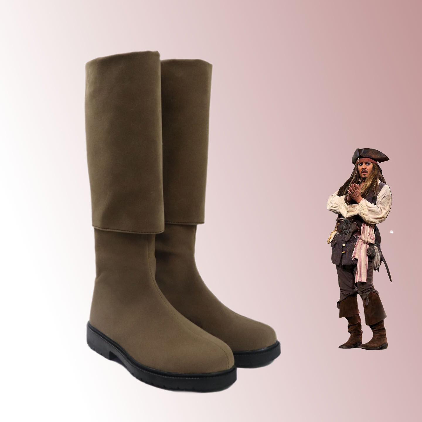 Party Games Jack - Chaussures de Cosplay Jack Sparrow, bottes