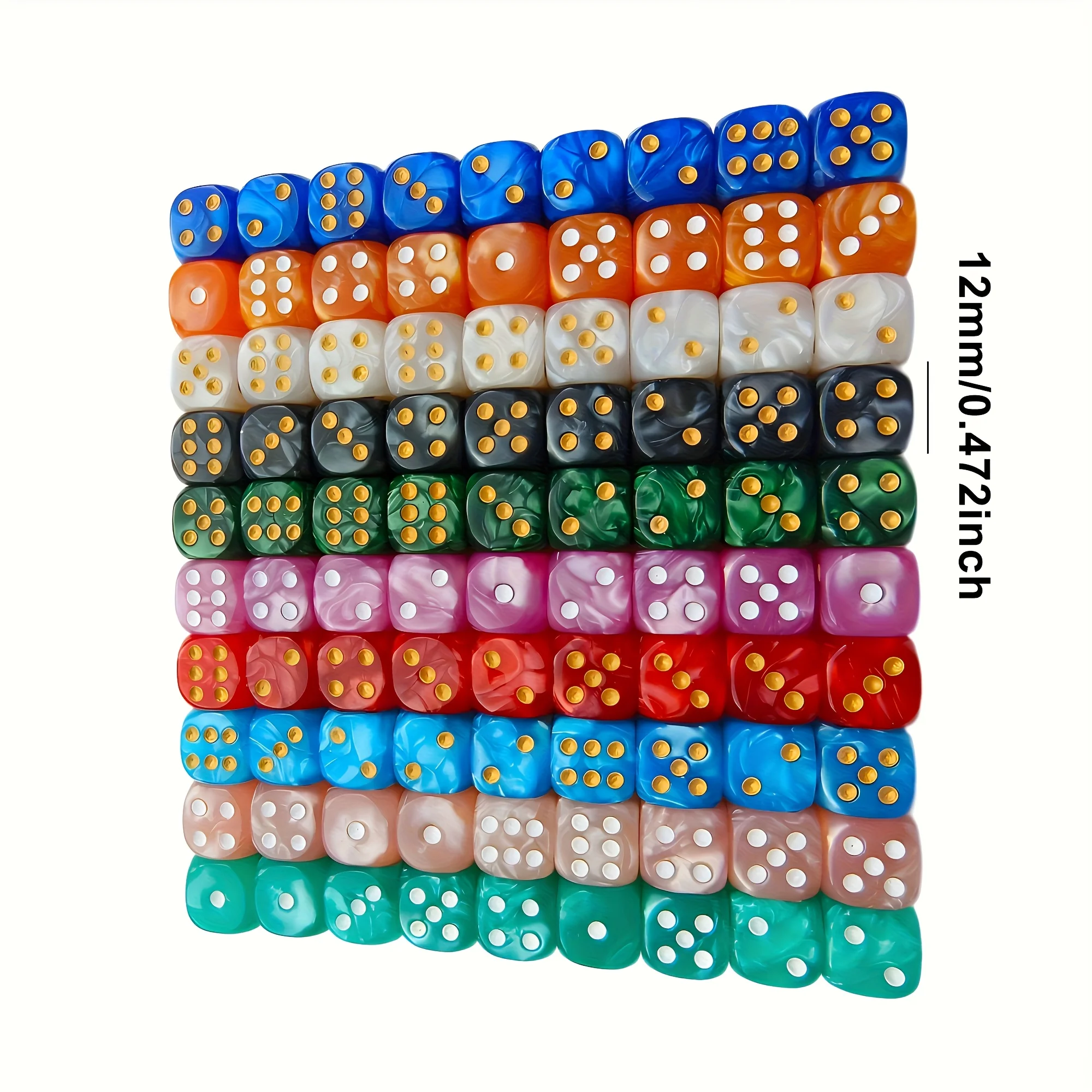 10 dés D6 en acrylique à motif - Party Games Board Game avis et prix