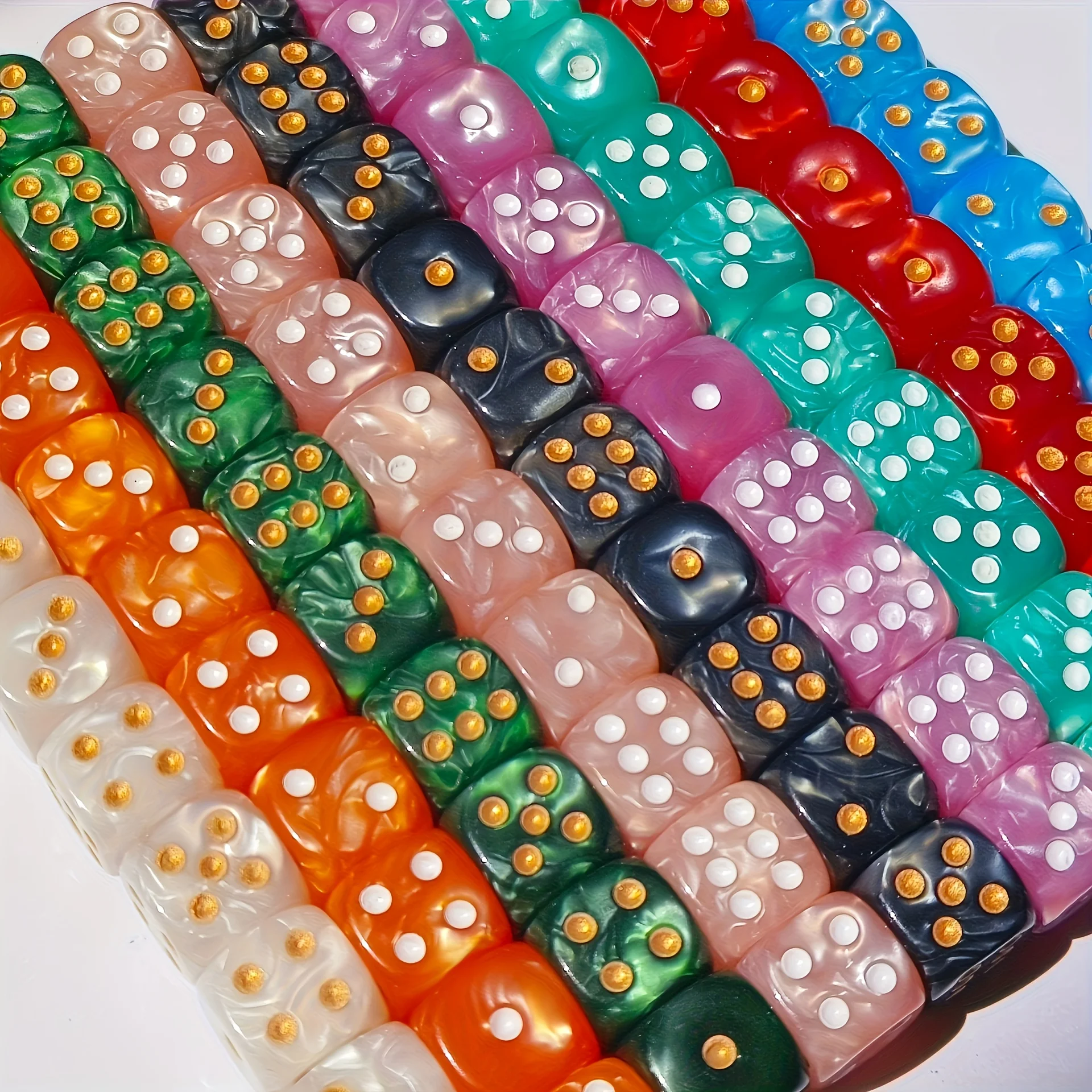 10 dés D6 en acrylique à motif - Party Games Board Game avis et prix