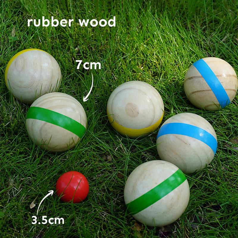 Boules de bocce en bois, 7 piè - Bocce Ball Lawn avis et prix