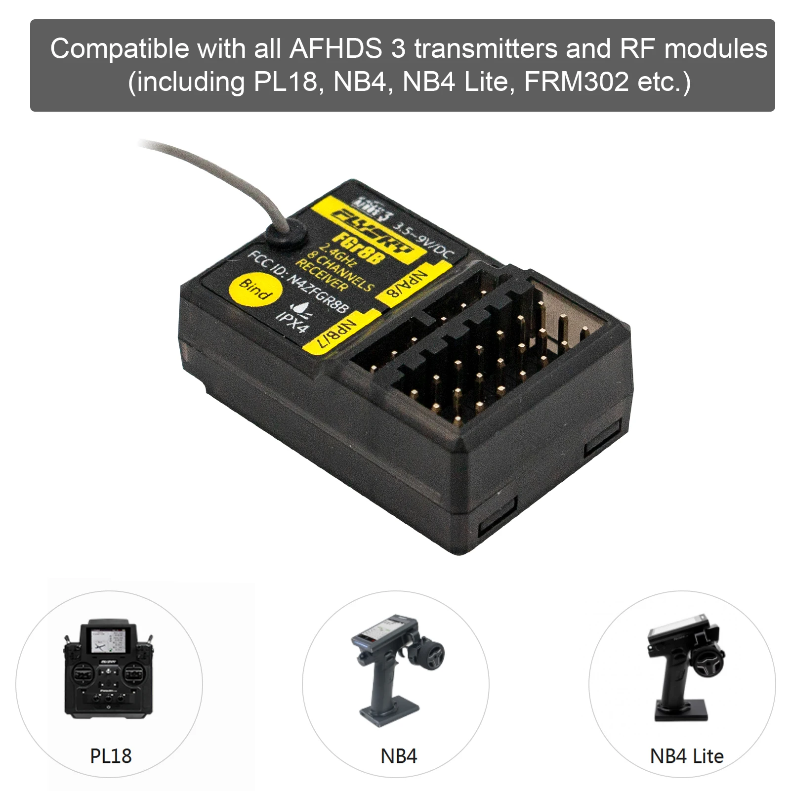 FLYSKY FGR8B PWM/PPM/i-bus sor - Party Games Bus avis et prix